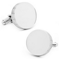 Stainless Steel Round Engravable Cog Cufflinks